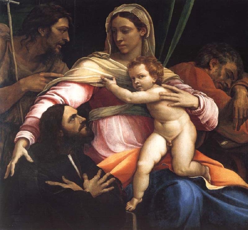 Sebastiano del Piombo The Madonna and Child with Saints Joseph and John the Baptist and a Donor